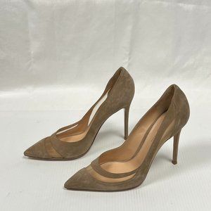 GIANVITO ROSSI Beige Suede Heels